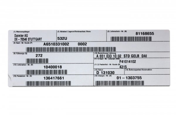 Etiketten mit Laminat