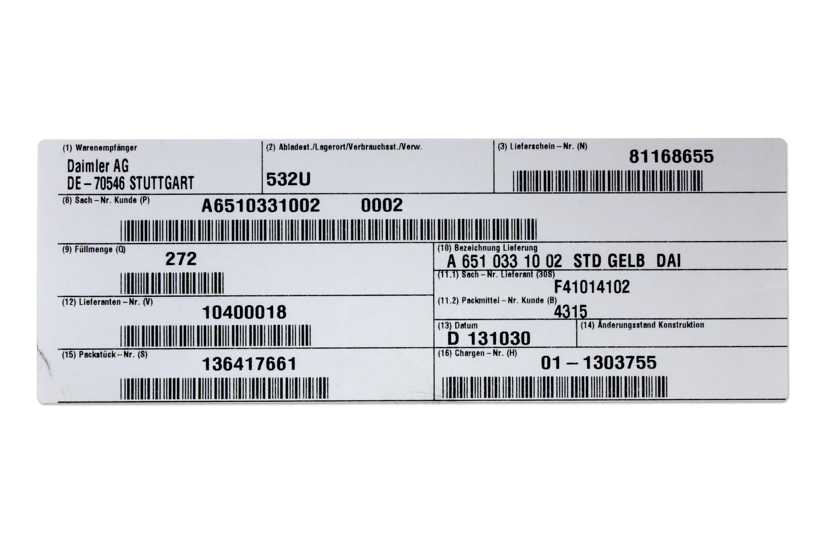 Etiketten mit Laminat