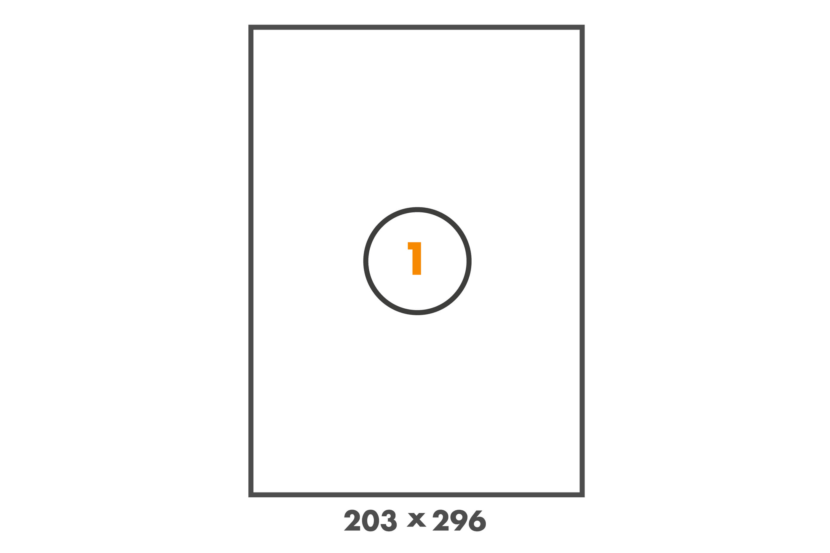 Versandetiketten 203 x 296 mm auf DIN A4 Bogen