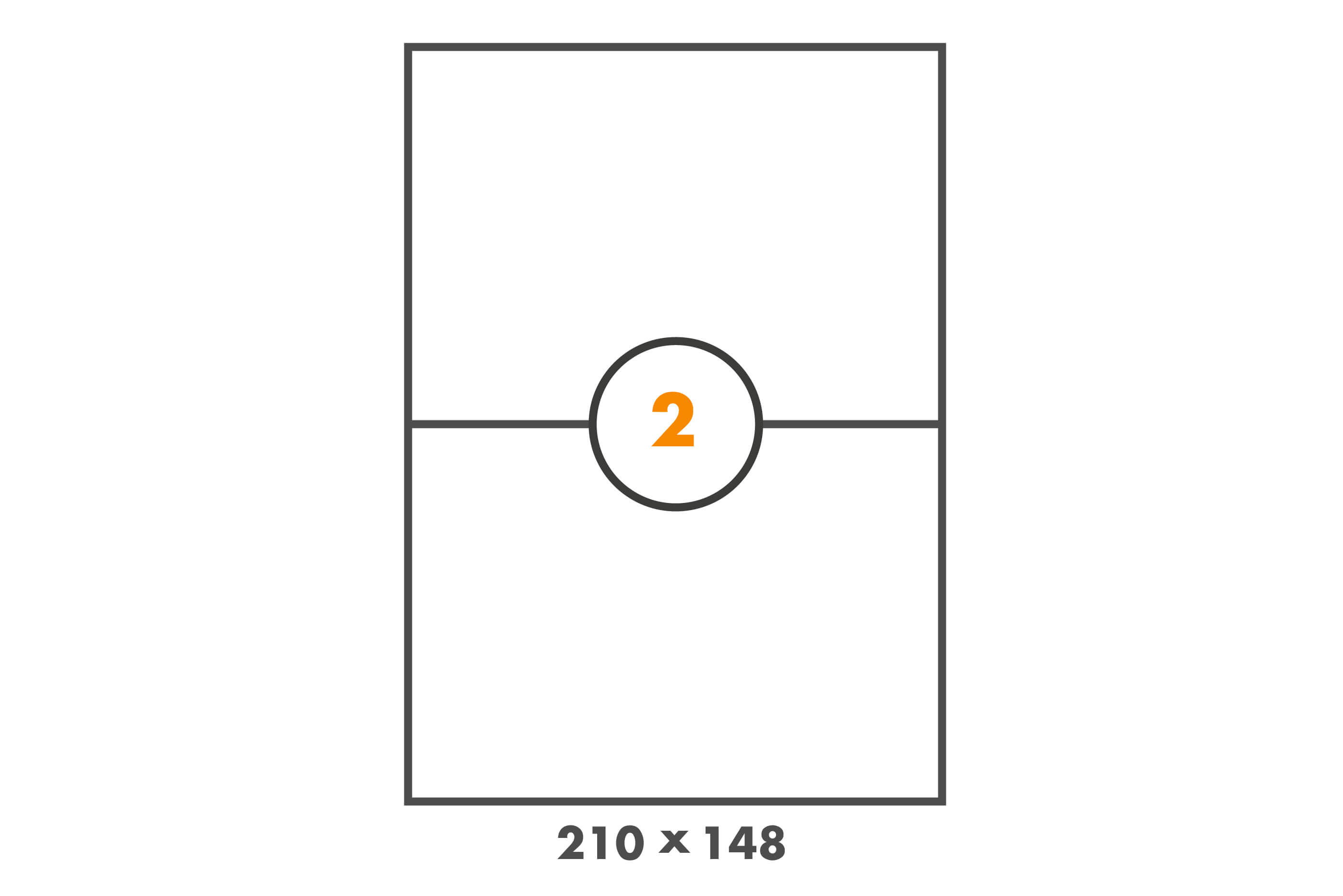 Versandetiketten 210 x 148 mm auf DIN A4 Bogen